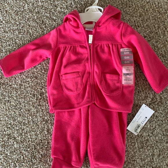 Carter's Other - Pink Baby Girl Hoodie and Pants Set, 6M, Carter’s